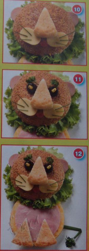 Рецепт оригинального бутерброда для детей - Лев