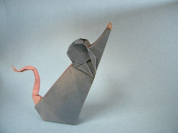 Оригами из бумаги. Мышь
