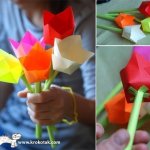 Тюльпаны. Поделки из бумаги для детей