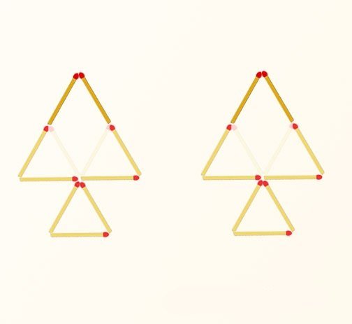 Задачи со спичками. Сложи 4 треугольника