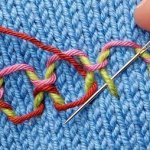 Виды швов, вышиваем по вязанию