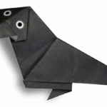 Оригами, как сделать ворону