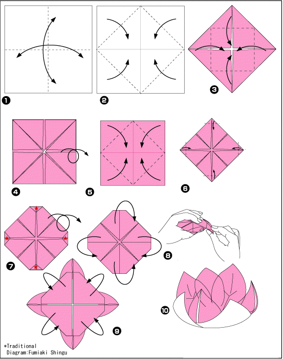 Оригами для начинающих. Лилия