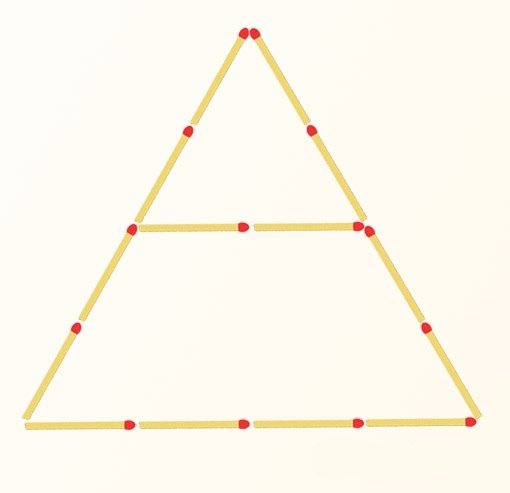 Задачи со спичками для детей. 3 треугольника