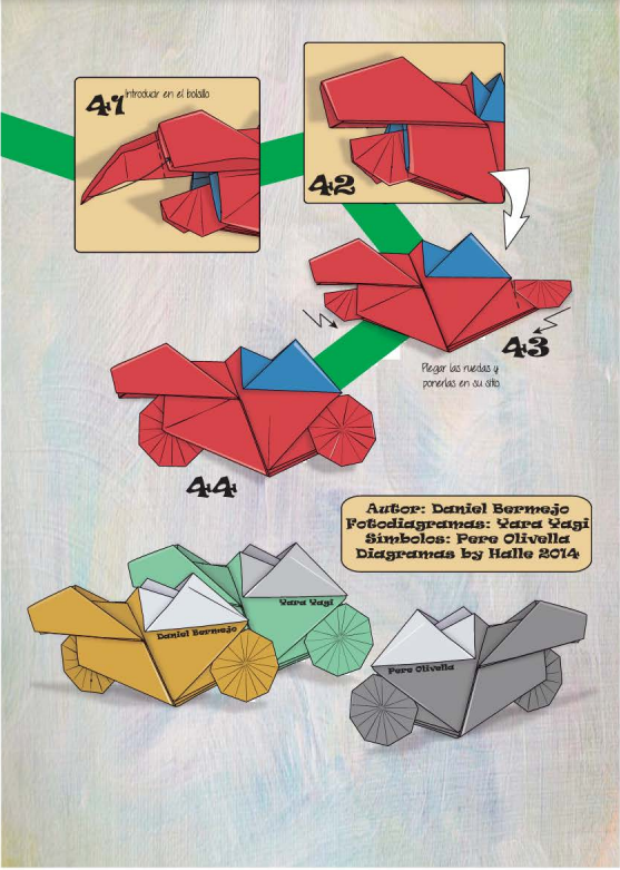 Оригами из бумаги, схемы мотоцикла
