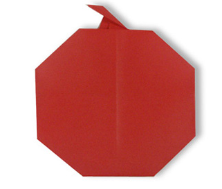 Яблоко. Оригами из бумаги