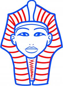 Маска фараона. Как нарисовать карандашом для начинающих