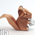 Оригами из бумаги, шиншилла