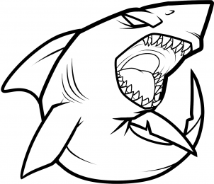 Уроки рисования карандашом. Зубастая акула