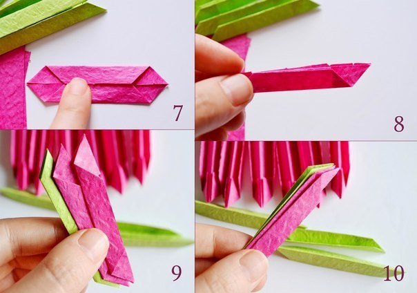 Поделки оригами из бумаги. Кувшинка