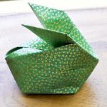 Надувной заяц. Оригами из бумаги
