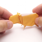 Как сделать оригами из бумаги. Свинка