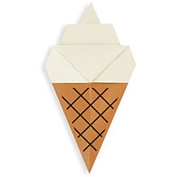 Оригами из бумаги. Мороженое