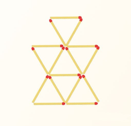 Задачи со спичками. 4 треугольника