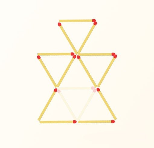 Задачи со спичками. 4 треугольника