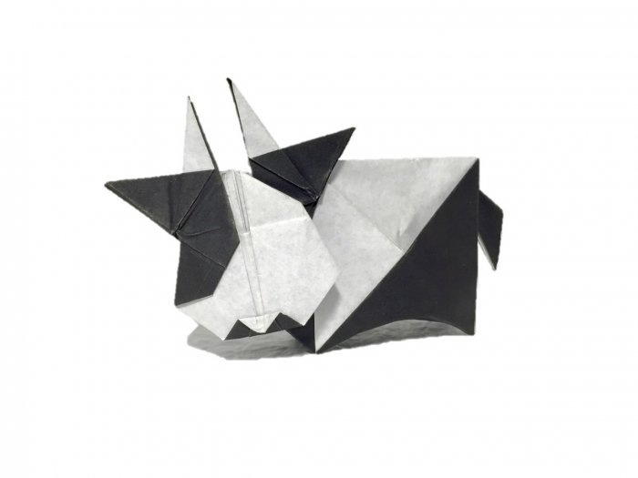 Оригами из бумаги. Корова