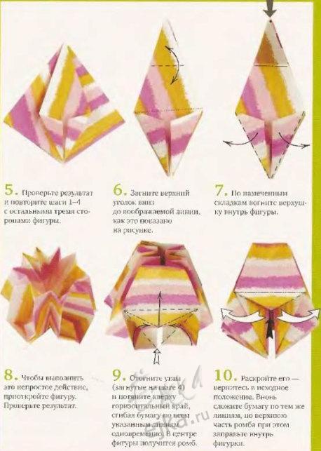 Оригами из бумаги - поделка нарцисс
