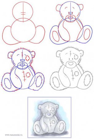 Рисуем любимых мишек Тедди и других!