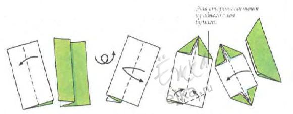 Головки со щелкающей пастью - оригами для детей, схема
