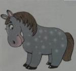 Занятие рисованием с детьми - рисование лошадки