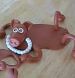 Свинка - лепка из пластилина для детей, из полимерной глины