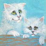 Пушистые котята - урок рисования для детей