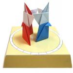 Борцы сумо - простое оригами, схема