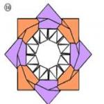 Оригами звезда, схема сборки