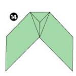 Оригами цикада - простая схема сборки