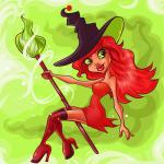 Witch - учимся рисовать ведьмочку