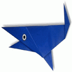 Оригами акула - поделка из бумаги для детей