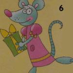 Урок рисования поэтапно для детей - рисунок мышки