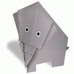 Мир оригами для детей - слон