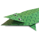 Оригами для детей - крокодил из бумаги