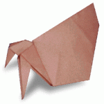 Рак отшельник. Схема сборки оригами для детей