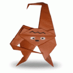 Оригами для детей - обоезьяна