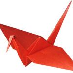Поделка Журавлик из бумаги - схема сборки оригами