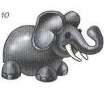 Урок лепки из пластилина для детей - поделка Слон