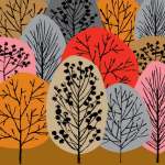Уроки рисования красками. Осенние деревья