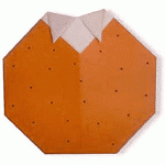 Хурма. Простое оригами для детей