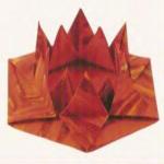 Простое оригами цветы - схема сборки кувшинки в картинках