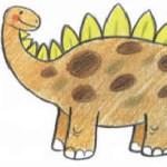 Занятия рисованием с детьми - пошаговый рисунок динозавров