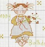 Схема вышивки крестиком - вышивание девочек, несколько примеров