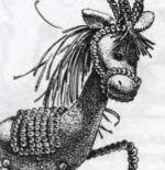 Игрушка из ткани и бисера своими руками - цирковая лошадь, выкройка, описание
