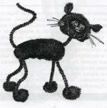 Игрушка котенок своими руками - из ткани и бисера