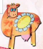 Корова на прищепках - оригинальная открытка своими руками, детское творчество