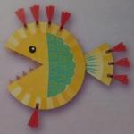 Поделка для детей - Рыбка из бумажных тарелок, идеи для детского творчества