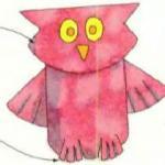 Поделки из цветной бумаги для детей - Котик и сова - для творчества в детском саду