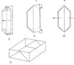 Схемы, оригами коробочка - поделка из бумаги для детей