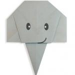Поделка Слоненок - схема оригами из бумаги - для детей